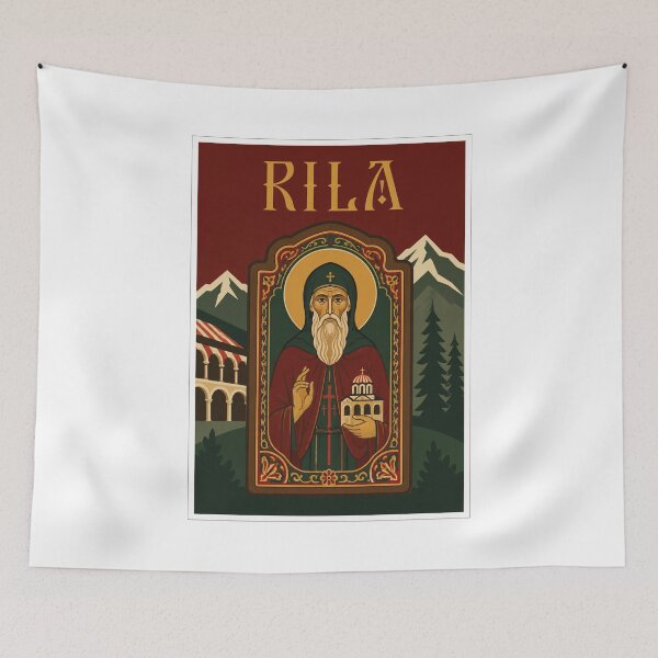 Item preview, Rila Monastery Orthodox Icon Travel Poster designed and sold by Beyond Destinations.