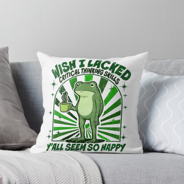 Item preview, Wish I Lacked Critical Thinking Skills Funny Frog Coffee designed and sold by watanabeee.