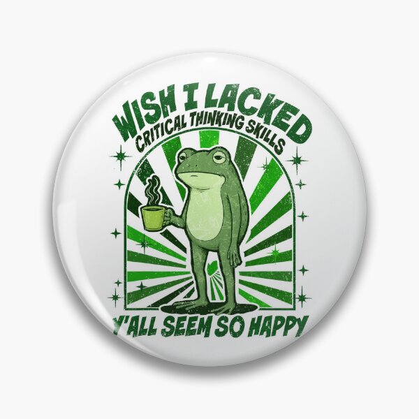 Item preview, Wish I Lacked Critical Thinking Skills Funny Frog Coffee designed and sold by watanabeee.