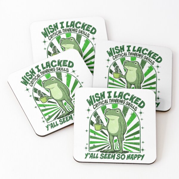 Item preview, Wish I Lacked Critical Thinking Skills Funny Frog Coffee designed and sold by watanabeee.