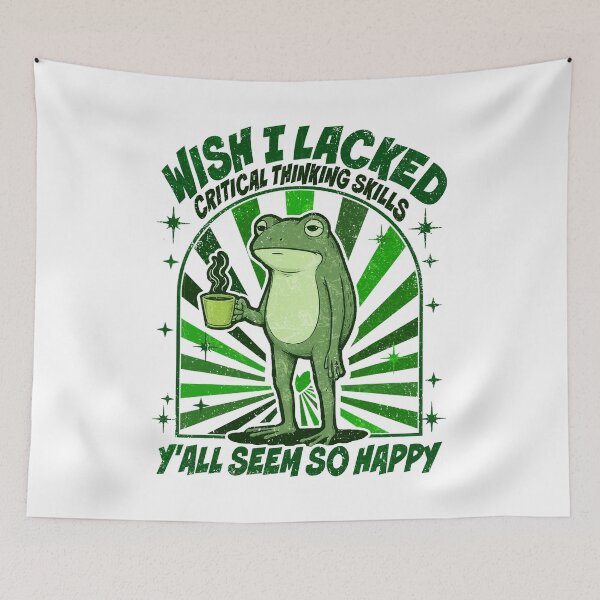 Item preview, Wish I Lacked Critical Thinking Skills Funny Frog Coffee designed and sold by watanabeee.