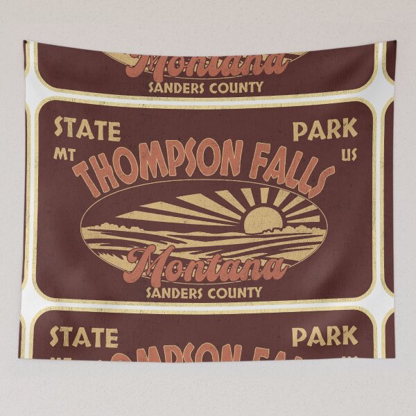 Item preview, Thompson Falls State Park, Sanders County, Montana, badge design designed and sold by Wanderful-roads.