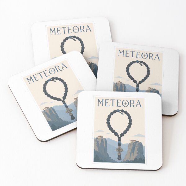 Item preview, Meteora Orthodox Prayer Rope Travel Poster designed and sold by Beyond Destinations.