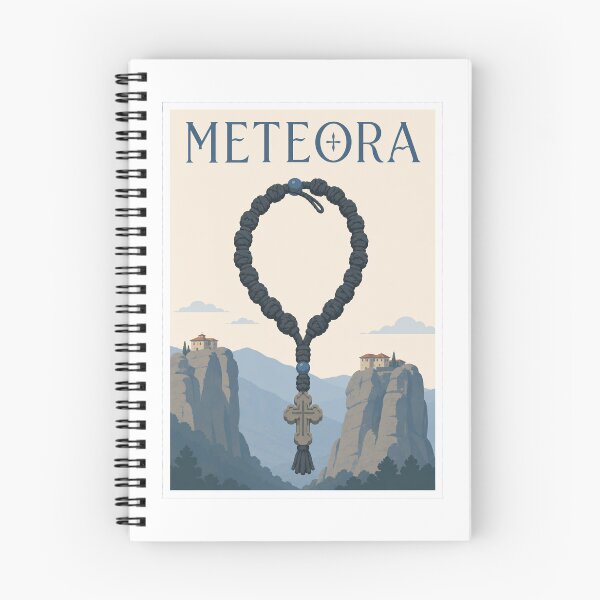 Item preview, Meteora Orthodox Prayer Rope Travel Poster designed and sold by Beyond Destinations.