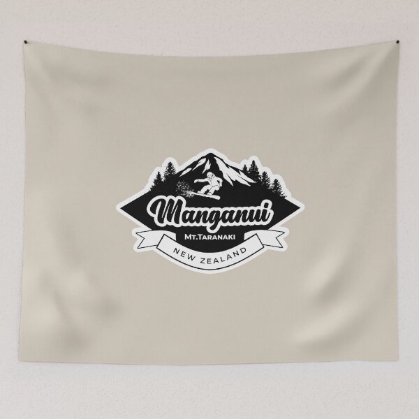 Item preview, Manganui Ski Field, Mt. Taranaki in Black designed and sold by MY NEW ZEALAND.
