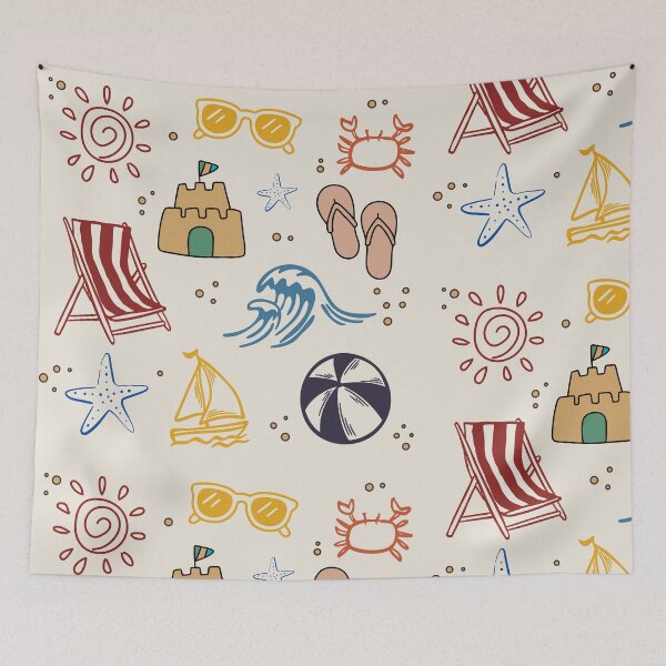 Item preview, Nothing But Summer Fun Cute Doodle Aesthetic Pattern designed and sold by LibertyHub.