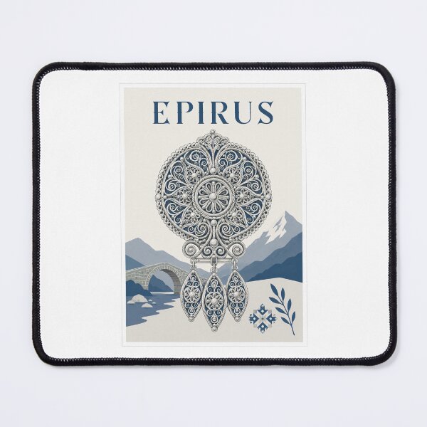Item preview, Epirus Silver Filigree Pendant Poster designed and sold by Beyond Destinations.