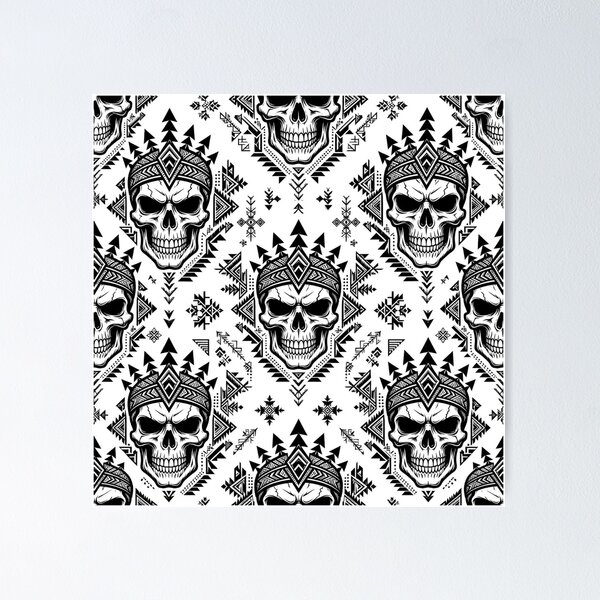 Item preview, Dark Bohemian Skull designed and sold by Rama KLK.