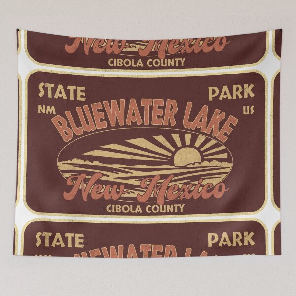 Item preview, Bluewater Lake State Park, Cibola County, New Mexico, badge design designed and sold by Wanderful-roads.