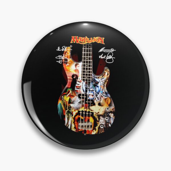 Item preview, Marillion Progressive Rock Guitar Collage With Signatures designed and sold by UrwaCollections.