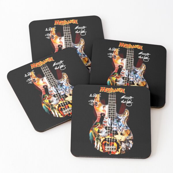 Item preview, Marillion Progressive Rock Guitar Collage With Signatures designed and sold by UrwaCollections.