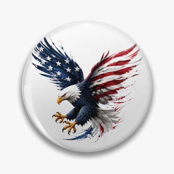 Item preview, Soaring American Bald Eagle with American Flag designed and sold by Combat Skies.