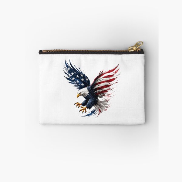Item preview, Soaring American Bald Eagle with American Flag designed and sold by Combat Skies.