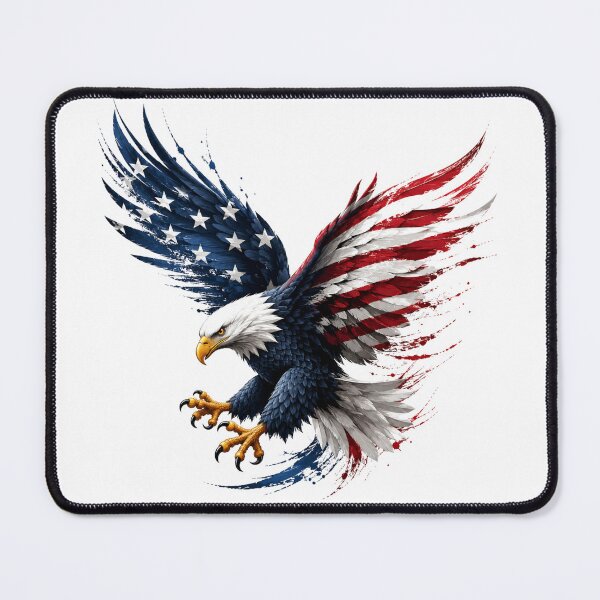 Item preview, Soaring American Bald Eagle with American Flag designed and sold by Combat Skies.