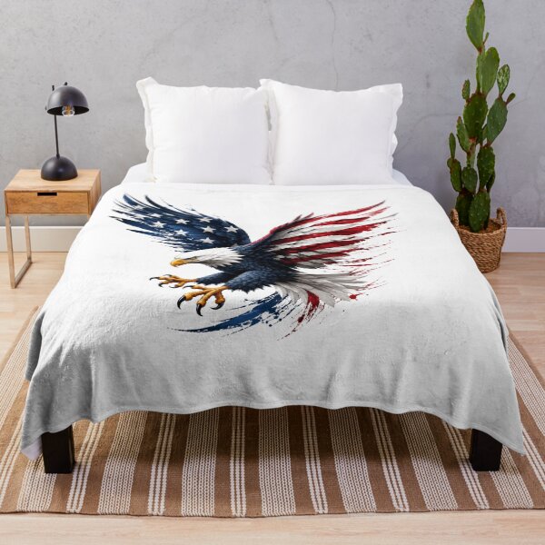 Item preview, Soaring American Bald Eagle with American Flag designed and sold by Combat Skies.