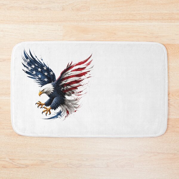 Item preview, Soaring American Bald Eagle with American Flag designed and sold by Combat Skies.