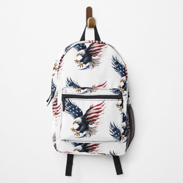 Item preview, Soaring American Bald Eagle with American Flag designed and sold by Combat Skies.