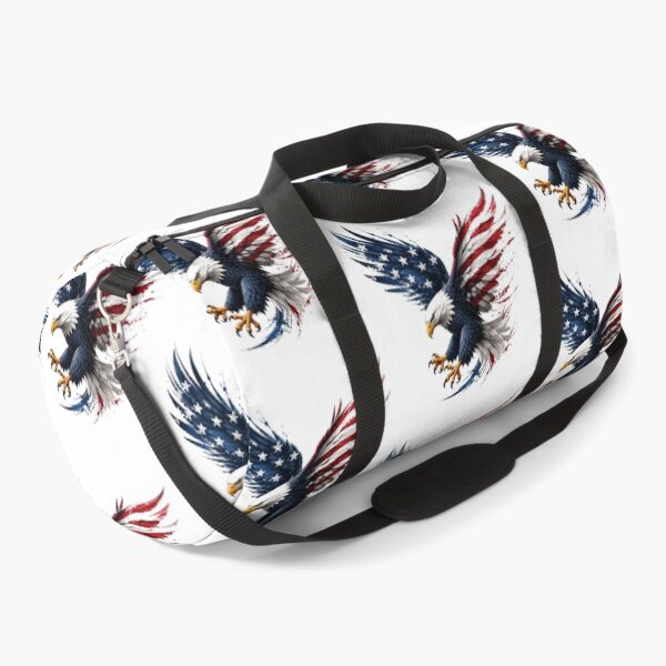 Item preview, Soaring American Bald Eagle with American Flag designed and sold by IRON WINGS /USAF.
