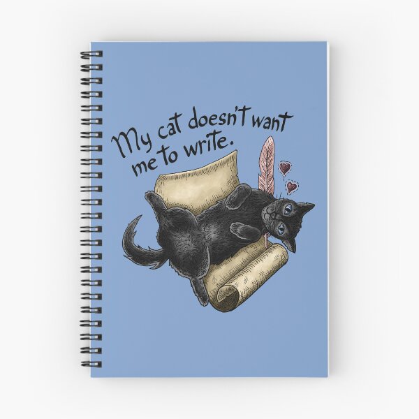 Item preview, My cat doesn't want me to write. designed and sold by Myriam Plante - artiste et auteure.
