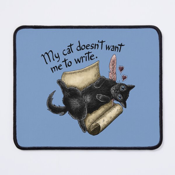 Item preview, My cat doesn't want me to write. designed and sold by Myriam Plante - artiste et auteure.