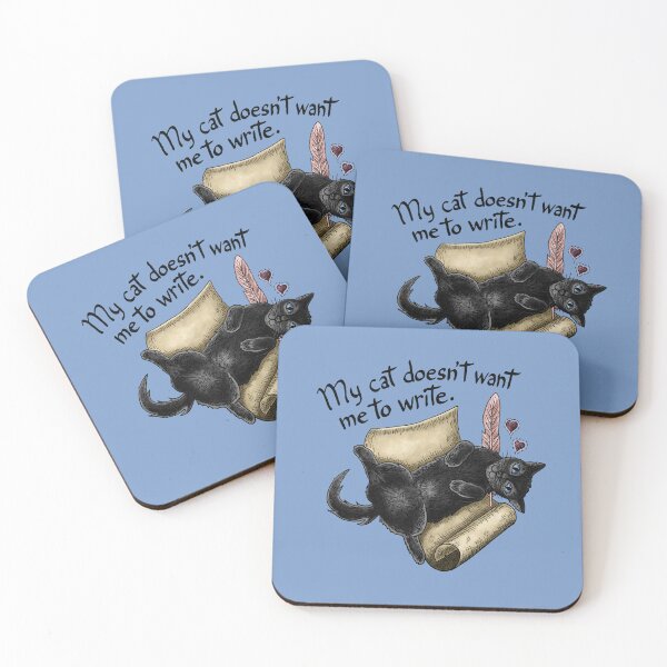 Item preview, My cat doesn't want me to write. designed and sold by Myriam Plante - artiste et auteure.