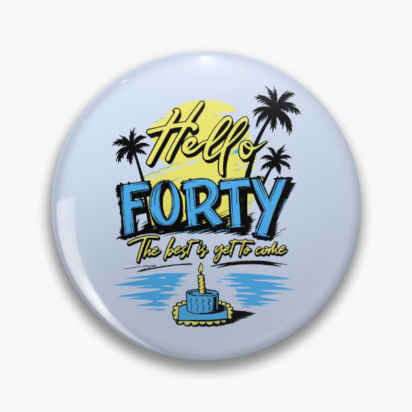 Item preview, Hello Forty Tropical Summer Beach 40th Birthday Vacation Celebration Design designed and sold by illeN-Art-World.