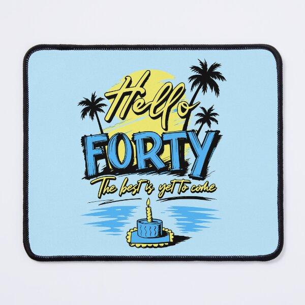 Item preview, Hello Forty Tropical Summer Beach 40th Birthday Vacation Celebration Design designed and sold by illeN-Art-World.
