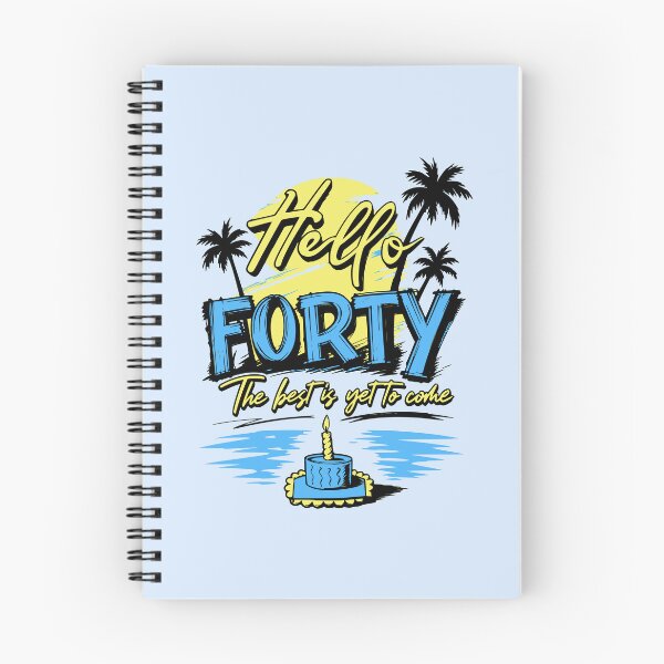 Item preview, Hello Forty Tropical Summer Beach 40th Birthday Vacation Celebration Design designed and sold by illeN-Art-World.