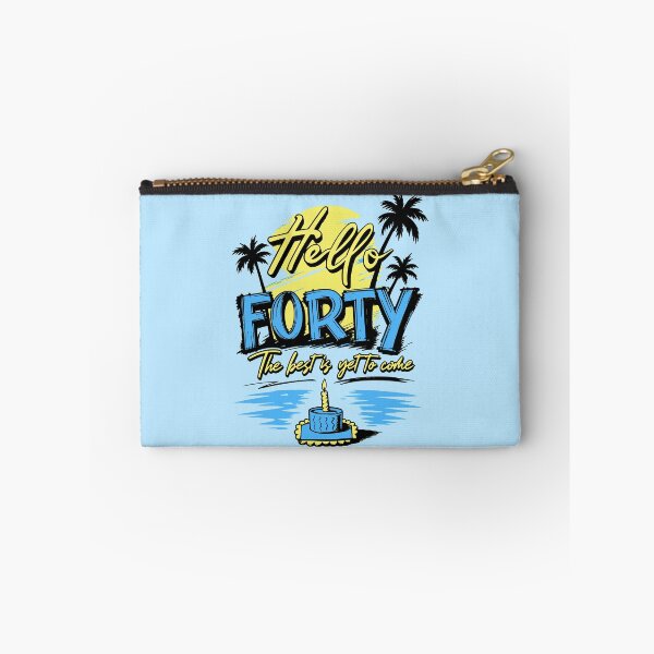 Item preview, Hello Forty Tropical Summer Beach 40th Birthday Vacation Celebration Design designed and sold by illeN-Art-World.