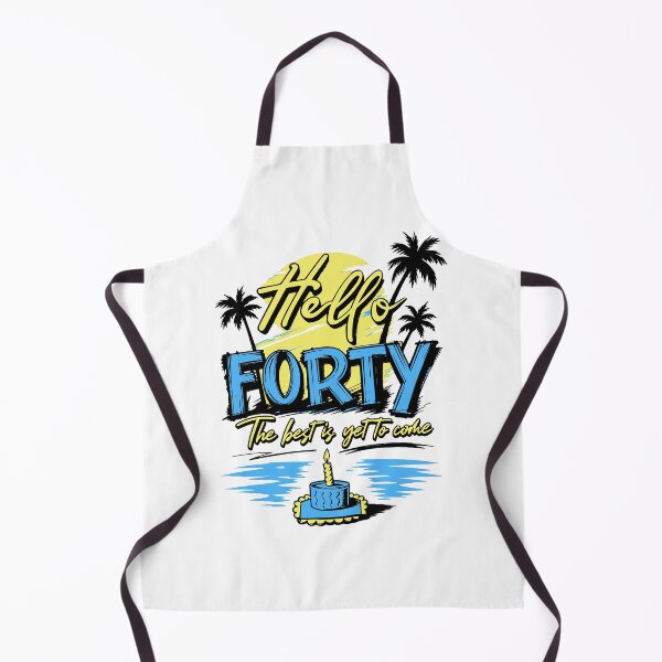 Item preview, Hello Forty Tropical Summer Beach 40th Birthday Vacation Celebration Design designed and sold by illeN-Art-World.
