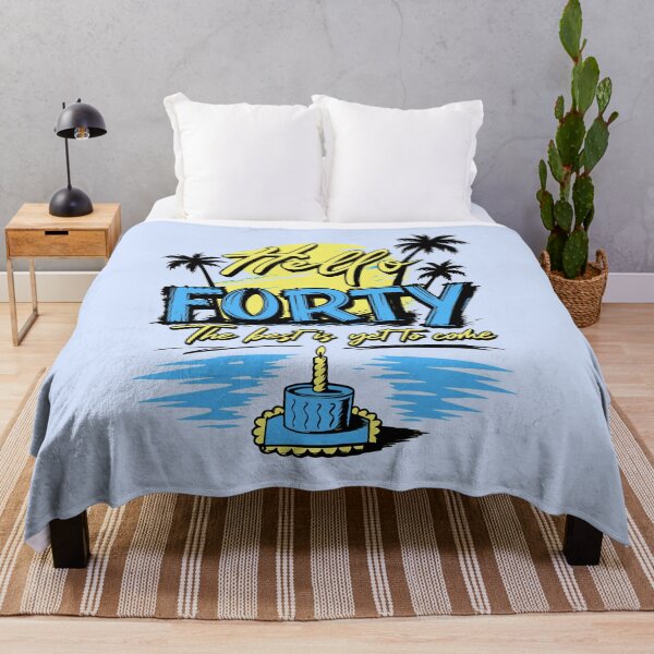 Item preview, Hello Forty Tropical Summer Beach 40th Birthday Vacation Celebration Design designed and sold by illeN-Art-World.