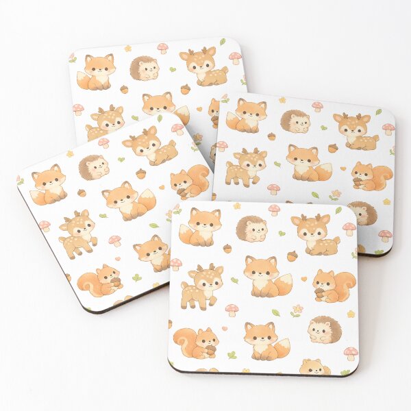 Item preview, Cute Watercolor Woodland Animals & Forest Seamless Pattern designed and sold by mijaczeek.