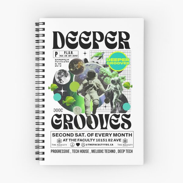 Item preview, DEEPER GROOVES - Zero G Life (Black) designed and sold by Discothreadz.