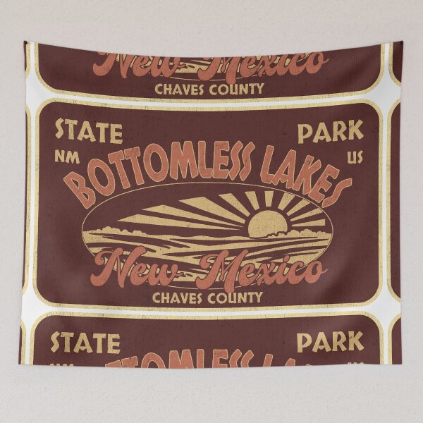 Item preview, Bottomless Lakes State Park, Chaves County, New Mexico, badge design designed and sold by Wanderful-roads.