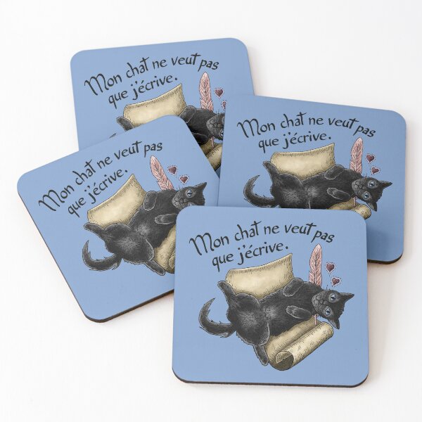 Item preview, My cat doesn't want me to write. designed and sold by Myriam Plante - artiste et auteure.