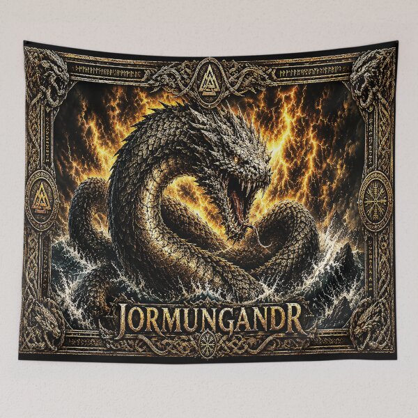 Item preview, JORMUNGANDR – The World Serpent of Ragnarök | Epic Norse Mythology Viking Design designed and sold by Alchemy Forge.