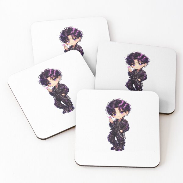 Item preview, Chibi K-Pop Inspired Finger Heart Sticker designed and sold by NeonBias.