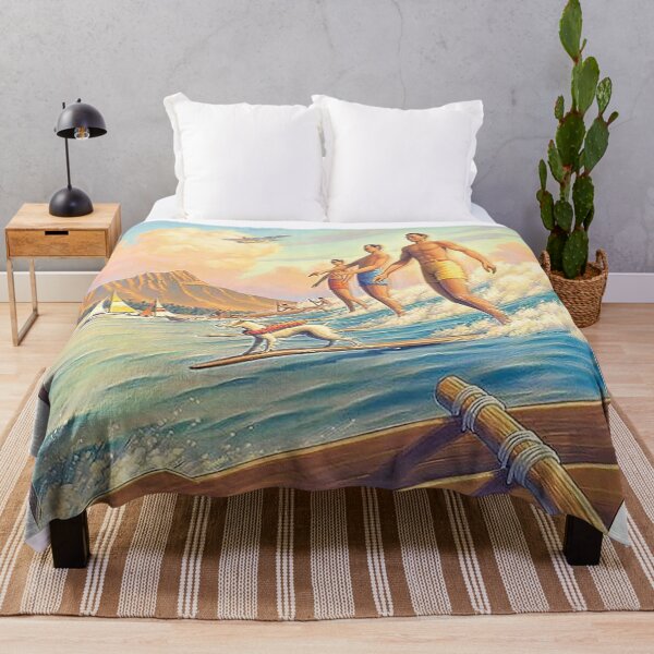 Item preview, Vintage Waikiki Beach Surfing Travel designed and sold by jamesschoen.