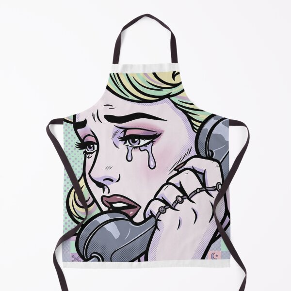 Item preview, Retro Tears: A Pop Artwork Crying Girl on the Phone - pastel goth edit designed and sold by TrezeTreze.
