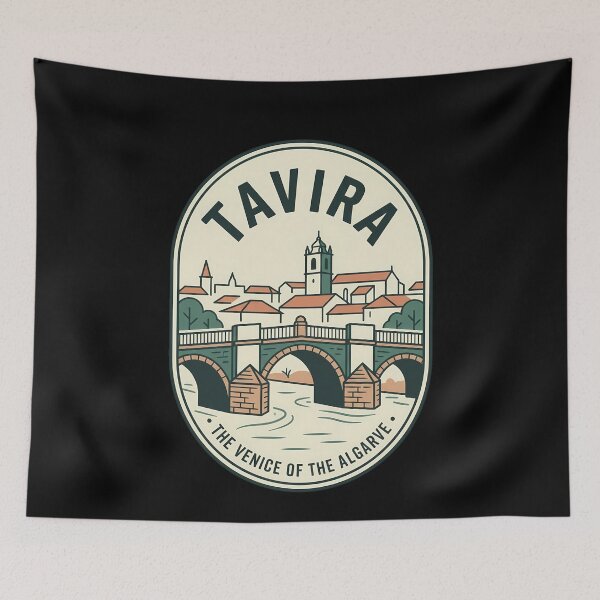 Item preview, Tavira Portugal Vintage Travel Emblem Venice of Algarve designed and sold by k3rstman1.