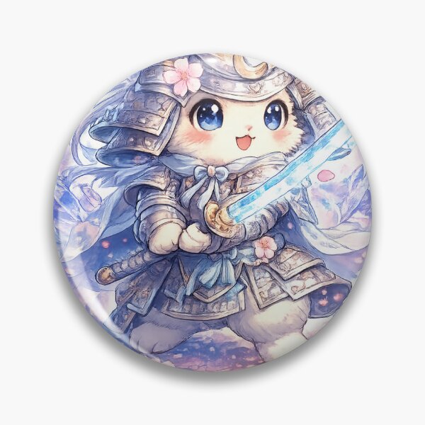 Item preview, Adorable Bunny Samurai Moon Sticker designed and sold by CodePaws Creations.