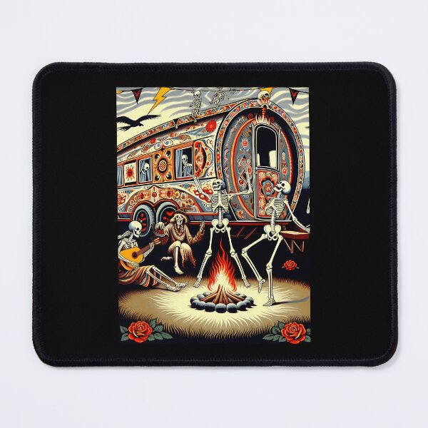 Item preview, Skeletons Dancing Around Campfire Gypsy Caravan designed and sold by Azra Travančić.