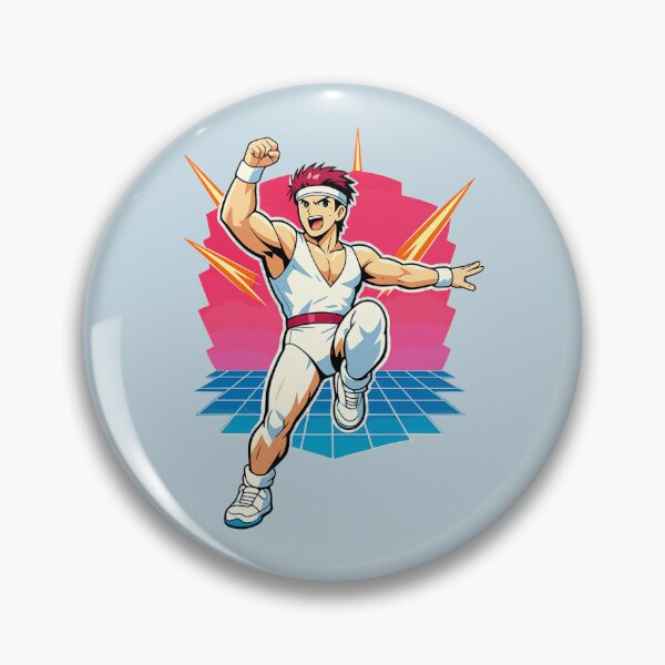 Item preview, Retrowave Anime Aerobic Power Strike Gentleman designed and sold by KungPowUnicorn.