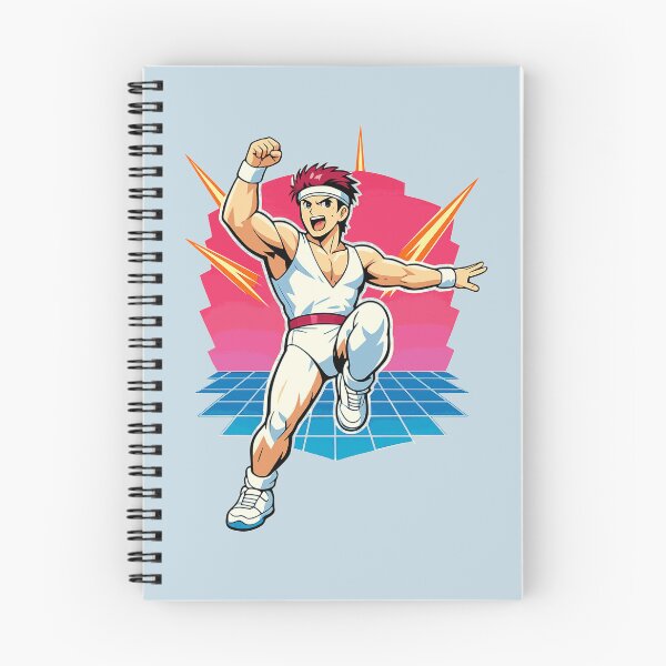 Item preview, Retrowave Anime Aerobic Power Strike Gentleman designed and sold by KungPowUnicorn.