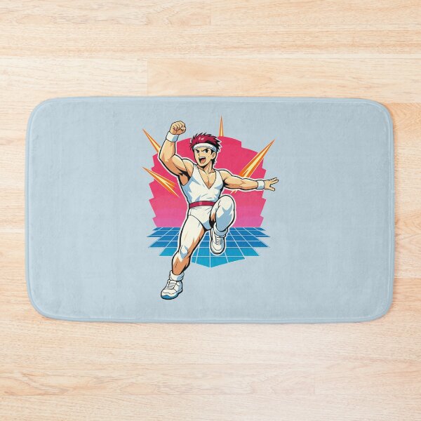 Item preview, Retrowave Anime Aerobic Power Strike Gentleman designed and sold by KungPowUnicorn.