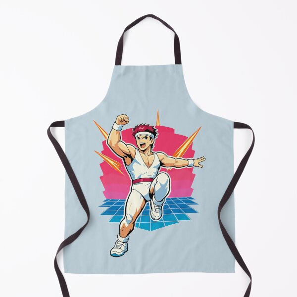 Item preview, Retrowave Anime Aerobic Power Strike Gentleman designed and sold by KungPowUnicorn.