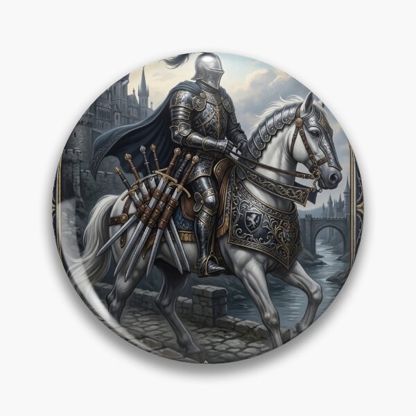 Item preview, Six of Steels - tarot card designed and sold by Studio77-Gothic.