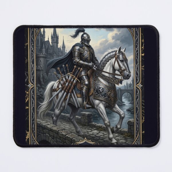 Item preview, Six of Steels - tarot card designed and sold by Studio77-Gothic.