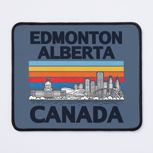 Item preview, Edmonton Canada Minimalist Skyline Retro Colors designed and sold by HowToCanadian.