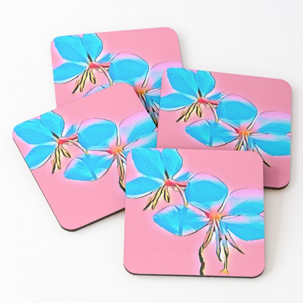 Item preview, Moody Electric Blue Gaura Flower Pop Art designed and sold by BalkanBloom.